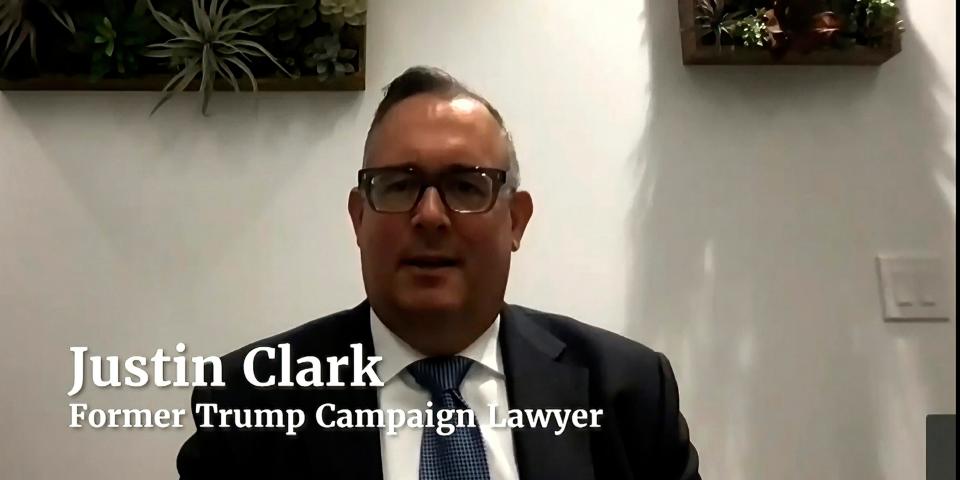 Justin Clark, former Trump campaign lawyer and advisor, in a video deposition.