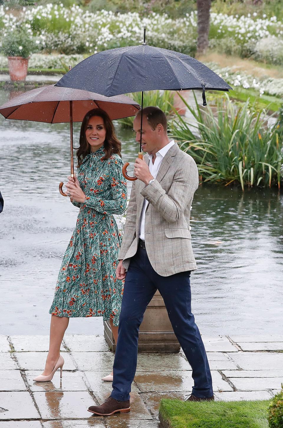 The Duchess of Cambridge wore the Fern court shoes for the 20th anniversary of Princess Diana's death on August 30, 2017. [Photo: Getty]