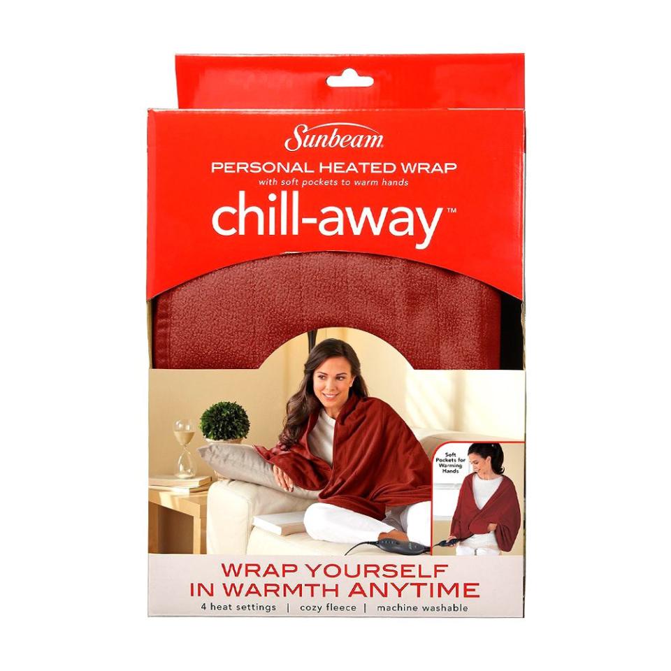 4) Sunbeam Chill-Away Heated Fleece Wrap