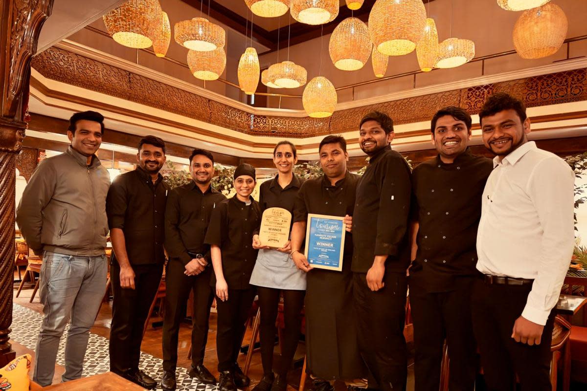 The team from Namaste Village Norwich, which won the Taste of East of England Award at the East of England Tourism Awards 2023-2024 <i>(Image: FIXR Digital)</i>