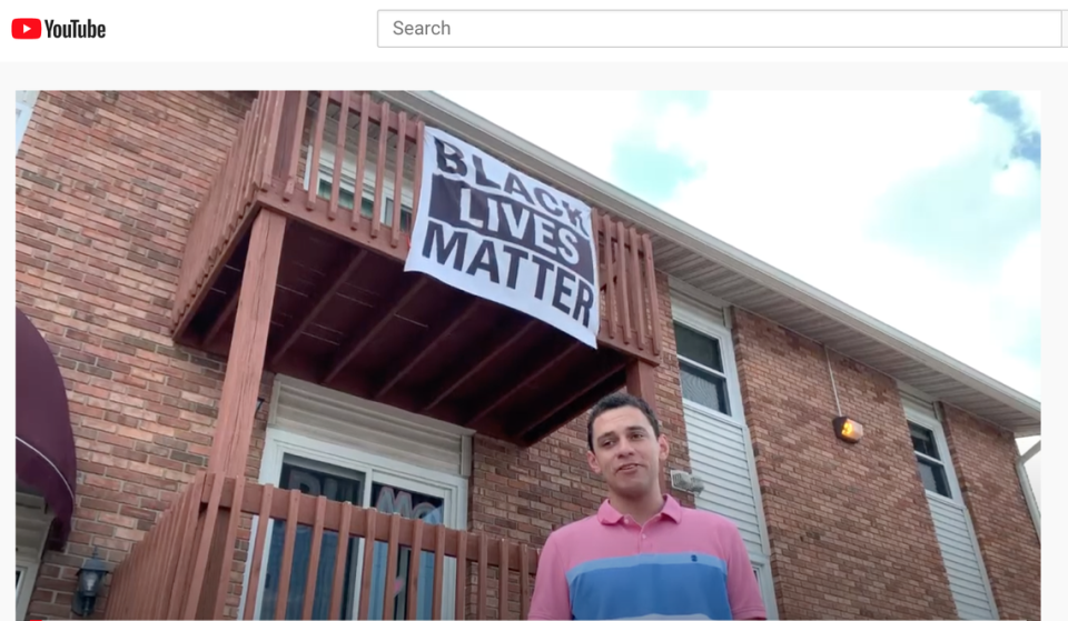 A man in Illinois says he was evicted from his apartment after refusing to remove a Black Lives Matter banner from his balcony.