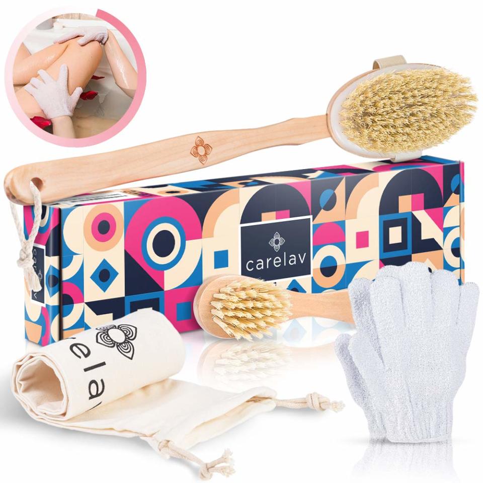 Carelav 100% Vegan Dry Brushing Body Brush Set