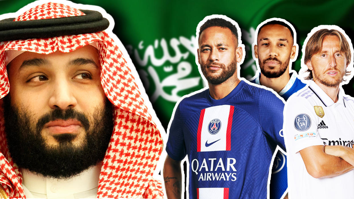  Neymar, Aubameyang and Modric have all been linked with moves to Saudi Arabia 