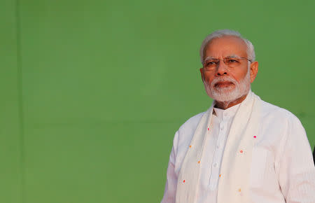 FILE PHOTO: India's Prime Minister Narendra Modi attends the Vijaya Dashmi, or Dussehra, festival celebrations in the old quarter of Delhi, India, October 19, 2018. REUTERS/Adnan Abidi/File Photo