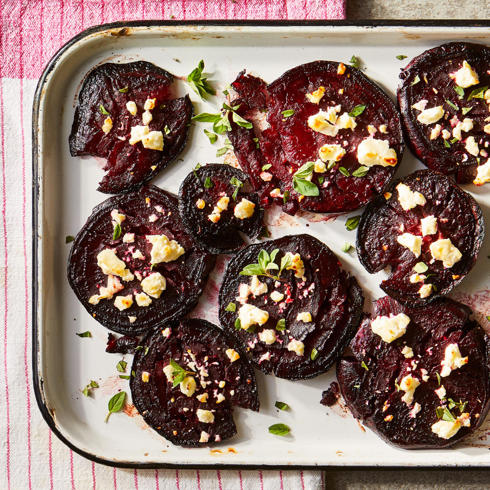 Crispy Smashed Beets with Feta