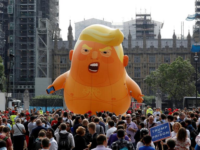 Tomorrow, as Donald Trump proceeds with his state visit, I’ll be part of a team of people babysitting our Trump Baby blimp as he soars through the skies of London.Last year Trump Baby joined 250,000 people on the streets of London with a further 150,000 people around the UK to protest his visit. Upon seeing the balloon, Trump said “I guess when they put out blimps to make me feel unwelcome, no reason for me to go to London”. That’s exactly the point.We know Trump isn’t a joke – he is responsible for rampant xenophobia, sexism and transphobia and the creeping rise of far right politics. His climate denial and persistent facilitation of the fossil fuel industry is a death sentence for communities in the global south. But if flying a balloon caricature is what gets under his skin – then that’s exactly what we’re going to do.Trump has repeatedly shown that he doesn’t respond to reason, to facts or to science. What he does respond to is humiliation. Our balloon is part of a proud history of political satire in the UK that sends a clear, orange, message to Trump and his politics of hate that they are not welcome here.Some people have asked whether a personal attack on Trump is fair. The same question that was posed after Tommy Robinson and Nigel Farage were doused in milkshakes during their recent European election campaigns.The answer is yes. Trump is responsible for thousands of personal attacks and the power and politics of the far right is a dangerous threat to lives of thousands of lives here and around the world. Every policy signed that removes reproductive rights from women, every detention or deportation that separates a child from a parent, every climate denial shouted into the smoke of a February wildfire is an attack on millions of individuals.The Stop Trump protests in the UK are about more than a balloon. It’s a gathering of those who want to stand up to Trump’s vile dialogue and politics, standing in solidarity with those most affected by them in the UK. For the thousands of us in the streets, there are thousands more organising and campaigning every day to create a future free from Trump’s hate.Groups like Sunrise and the UK Student Climate Network who are organising to demand radical economic and environmental reform by calling for a “green new deal”. Planned Parenthood and Sister’s Uncut, fighting for reproductive rights and the safety of women and non-binary people, and Jawaab and United We Dream, groups of young people organising for migrant and racial justice.For us to fly Trump Baby again, we’re raising 30k for those 6 groups in order to fund their resistance to the violent manifestations of Trump’s politics. Organising for change requires a long game. In the meantime, it’s important to laugh in the face of your enemies, at the same time as recognising the threat they pose and working to fight against it.After Tuesday, we must continue to resist and undermine Trump and far right politics at every level. Balloons in the air, milkshakes in hand, boots on the ground: we will continue to organise for a radical economic, environmental and social movement that centres justice for everyone.So today we’re asking just one thing of the public. If you hate the politics of Trump, and love the Baby Balloon, please do give what you can to help make him fly and to support the people who are standing up to his damaging policies.