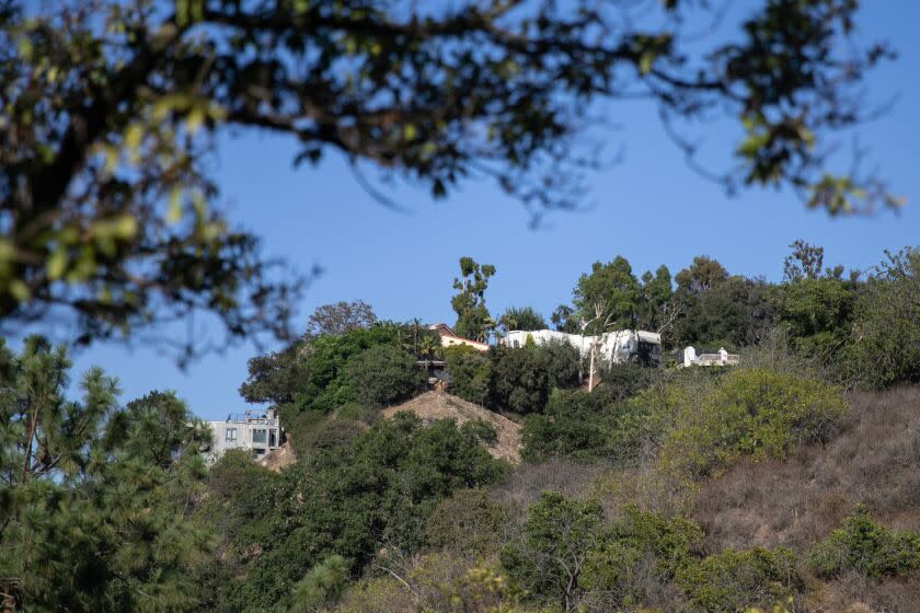 BEVERLY HILLS, CA - SEPTEMBER 15: A view of the property in Benedict Canyon where a luxury hotel would be built on the site of a mansion previously owned by businessman and billionaire Kirk Kerkorian on Thursday, Sept. 15, 2022 in Beverly Hills, CA. (Jason Armond / Los Angeles Times)