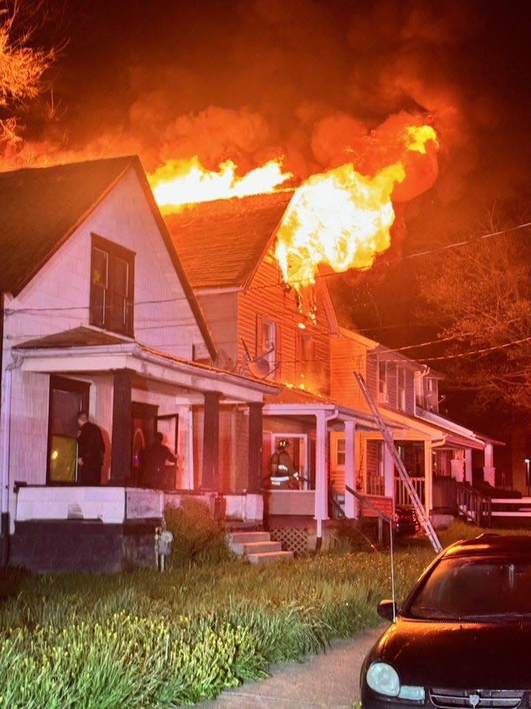 An unoccupied house at 1005 Sherlock Place NE, Canton, was heavily damaged by a fire early Thursday. The Canton Fire Department said the structure was being renovated.