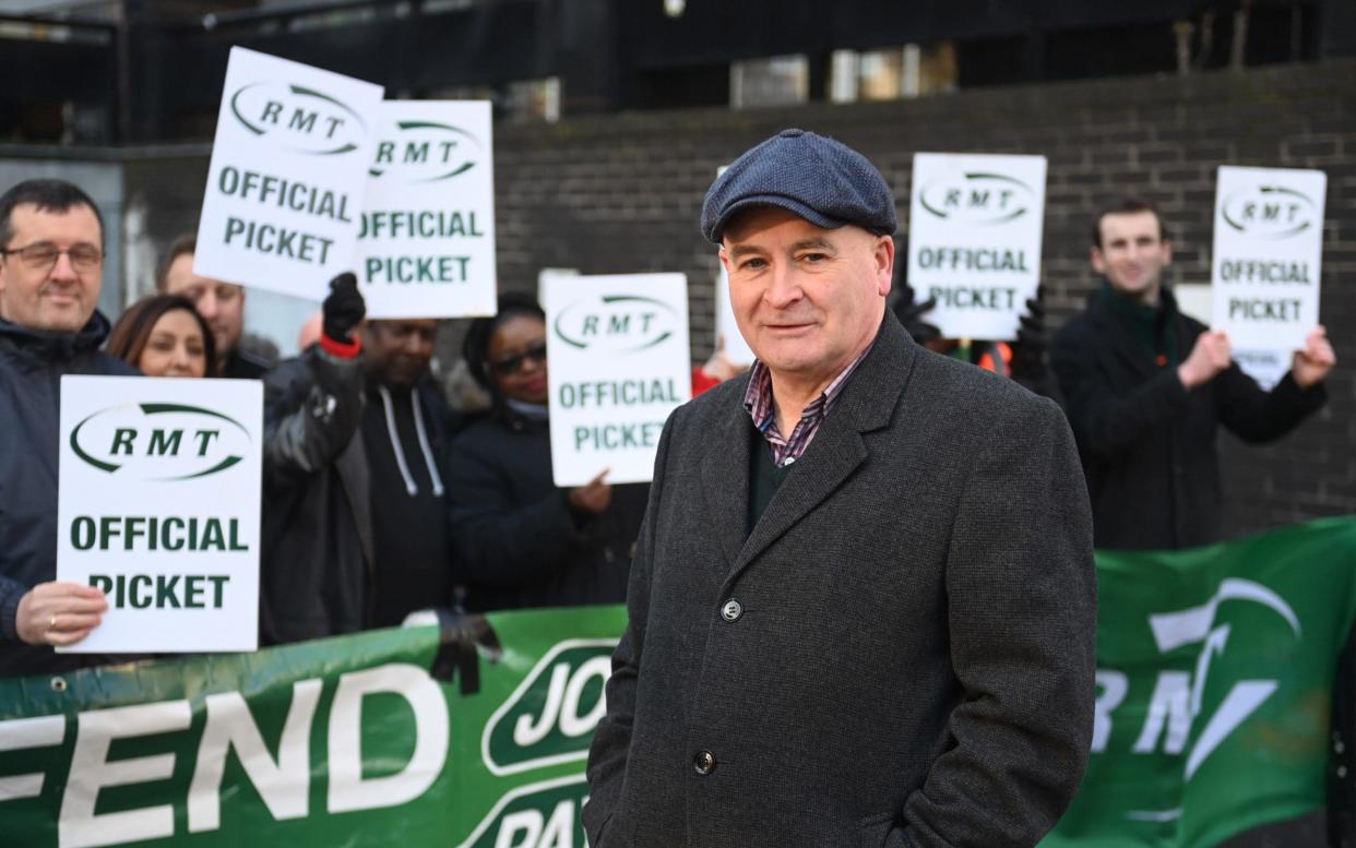 RMT boss Mick Lynch is urging members to support industrial action