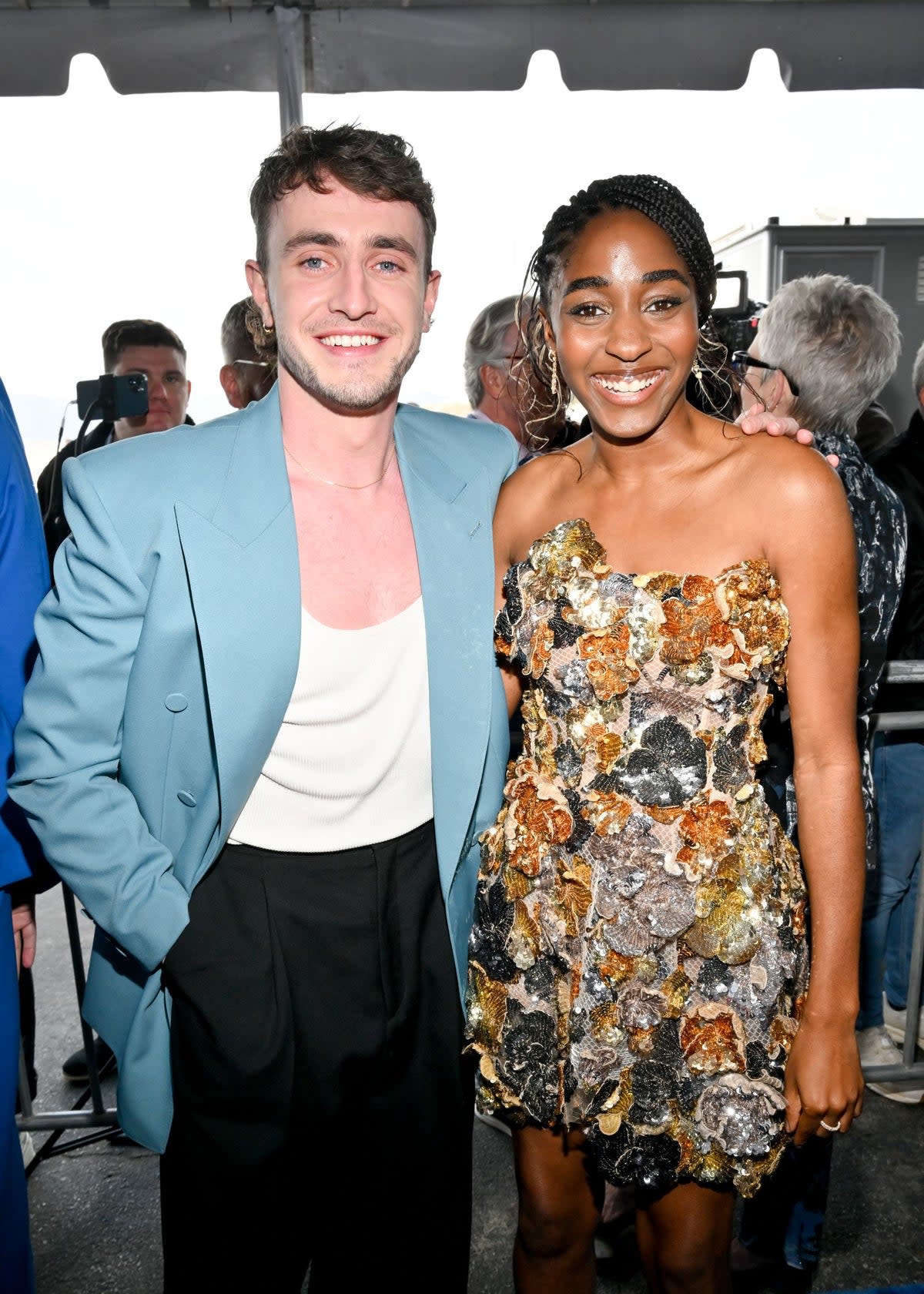 Are they, aren’t they? Paul Mescal and Ayo Edebiri  (Variety via Getty Images)