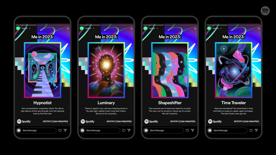 Spotify's Me in 2023 feature will tell you if you're a shapeshifter, luminary, hypnotist, or more (Spotify)