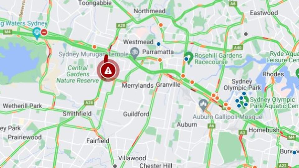 Delays as truck catches fire. Picture Google Maps.JPG