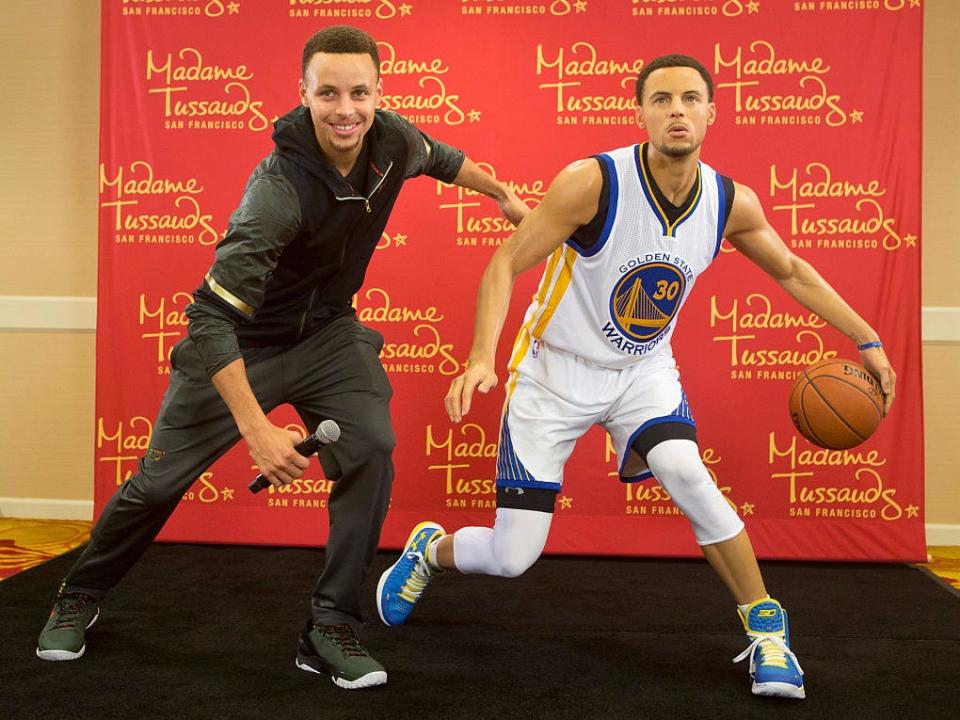 stephen curry and his wax statue