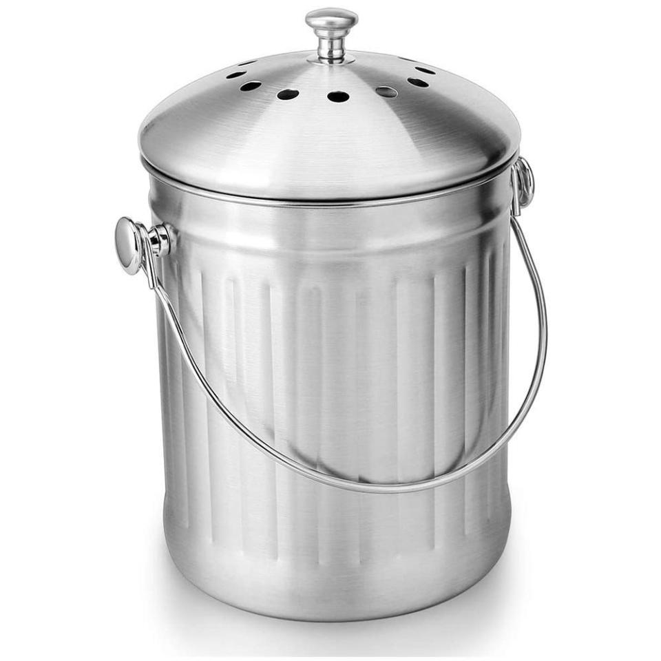 1) Stainless Steel Indoor Compost Bucket