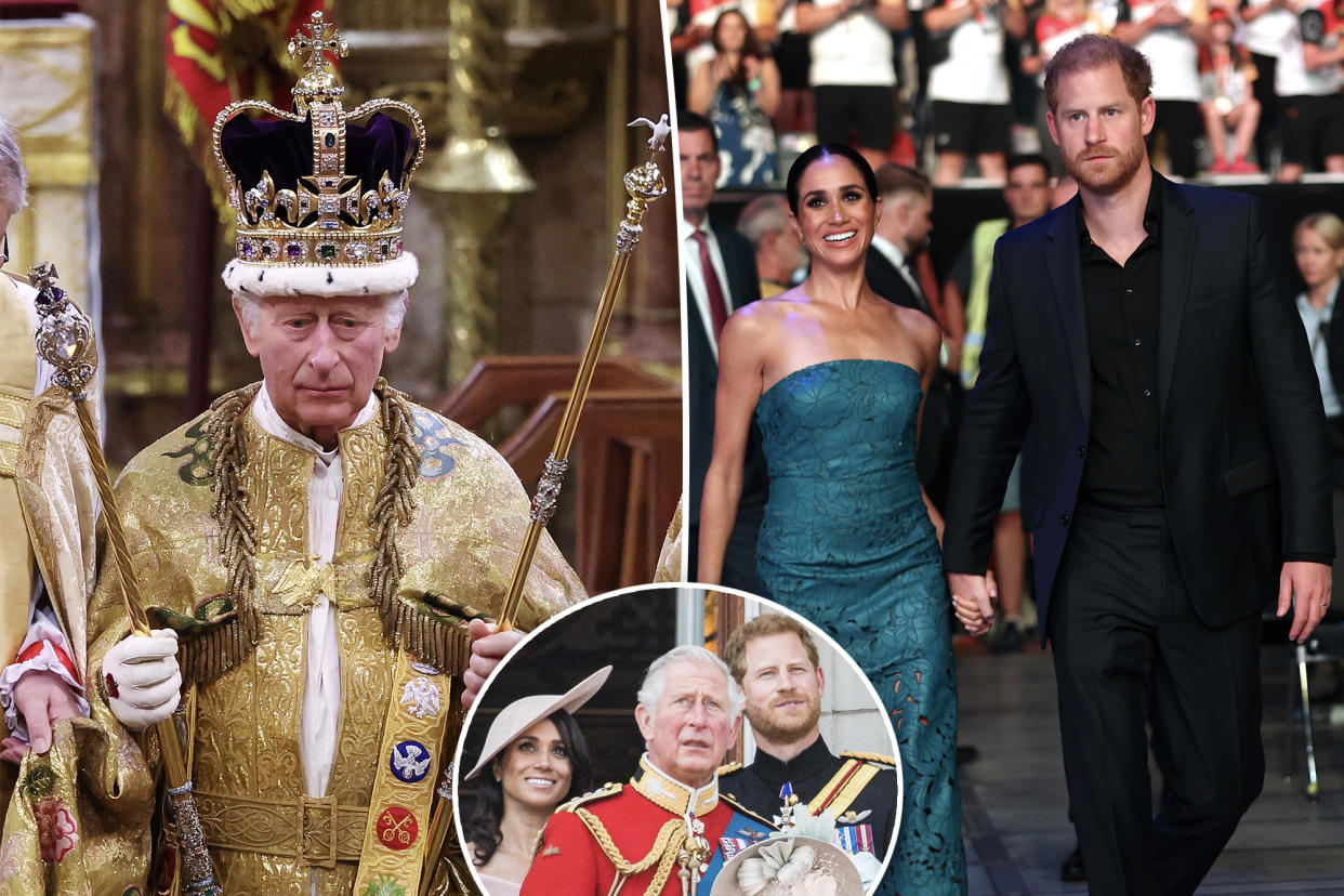 Prince Harry, Meghan Markle 'ruined' Charles's first year as King by 'cashing in' on royal name: expert