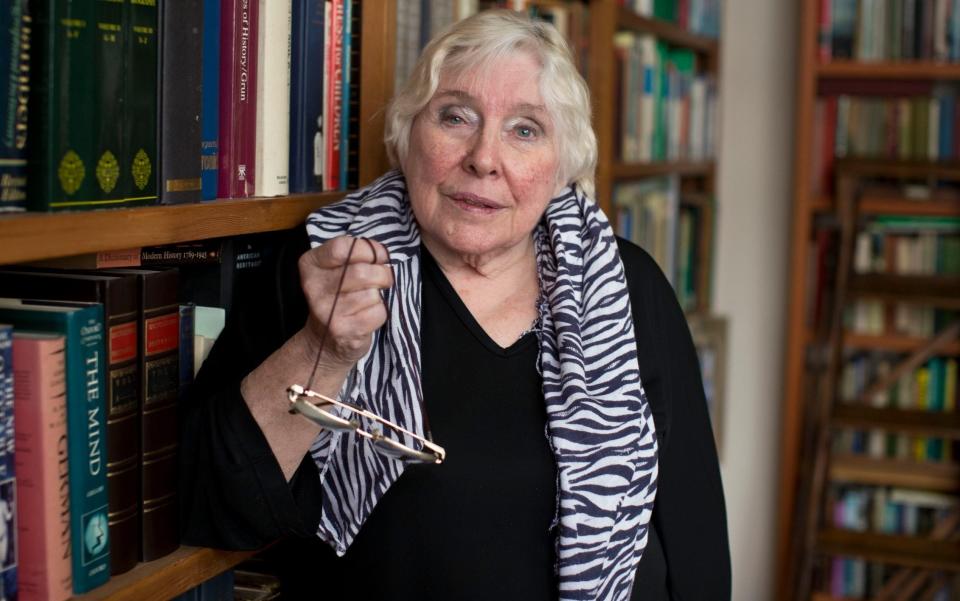 Fay Weldon was hospitalised in October last year after breaking a bone in a fall - Heathcliff O'Malley