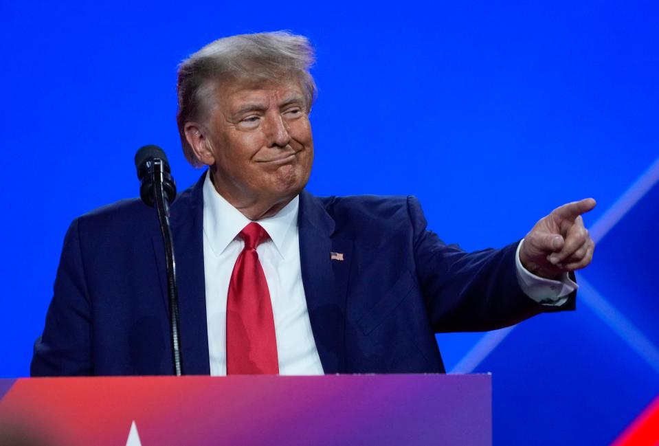 Former President Donald J. Trump speaks at the Conservative Political Action Conference, CPAC 2023, at the Gaylord National Resort & Convention Center.