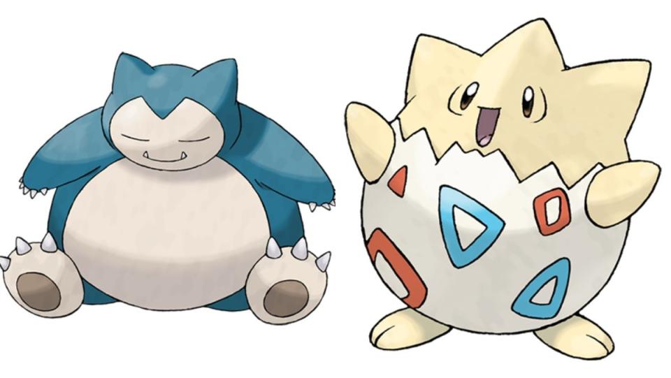 images of snorlax and togepi pokemon who are becoming squishmallows