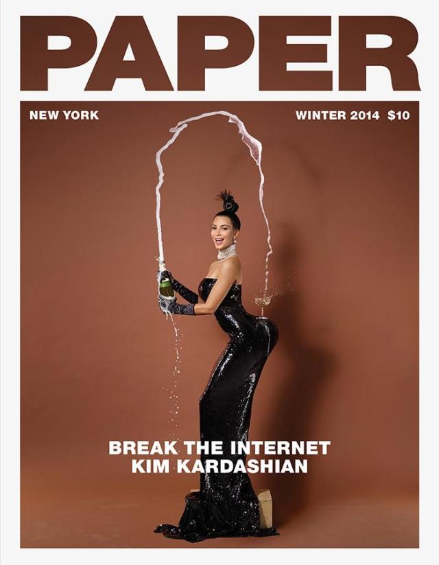 640px x 823px - Kim Kardashian Bares Her Butt in All Its Shining Glory