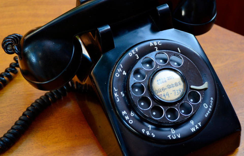 A rotary phone