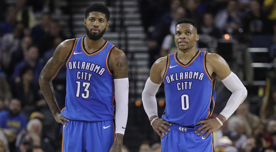 Russell Westbrook and Paul George are going to remain teammates for a while.