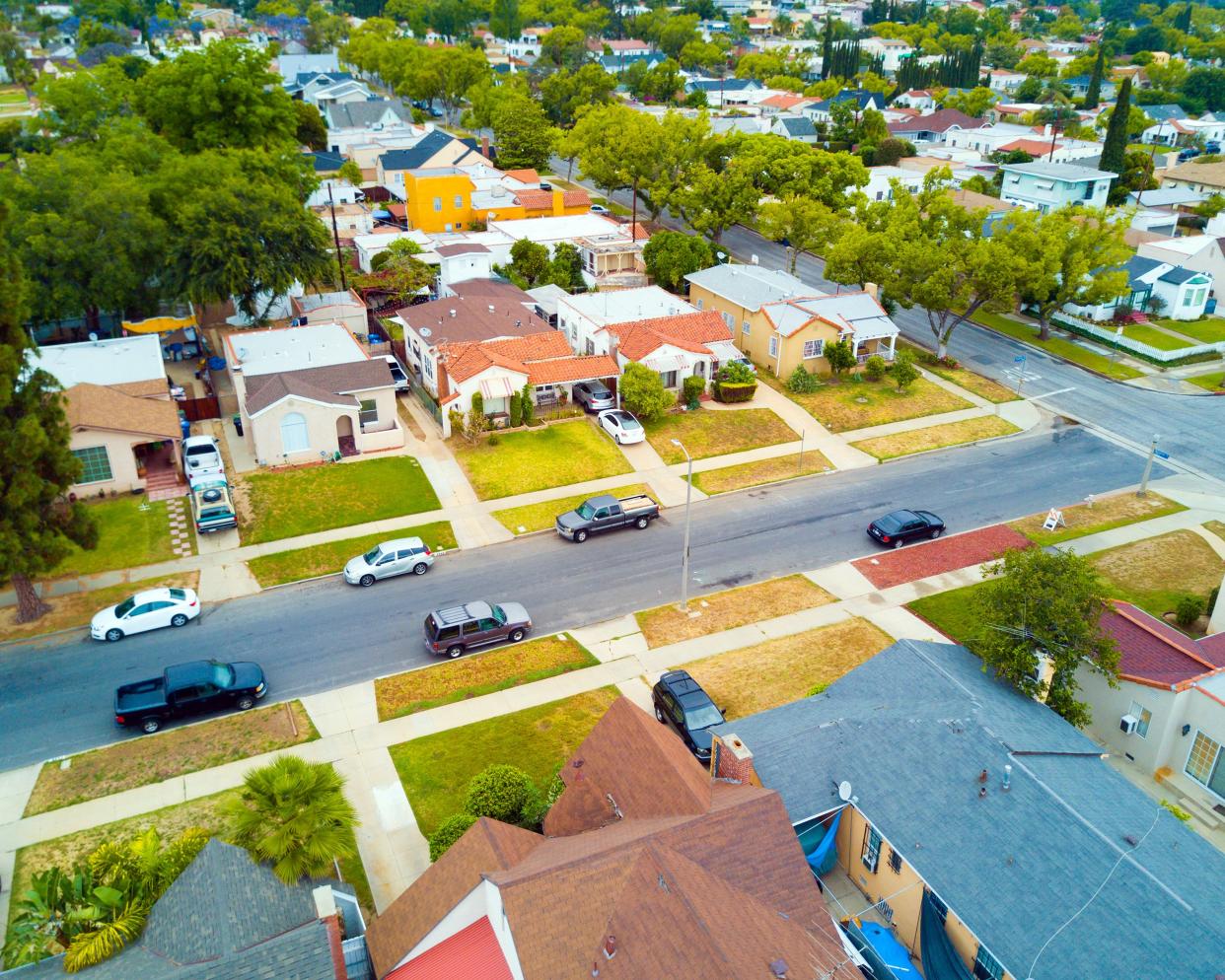 aerial of neighborhood