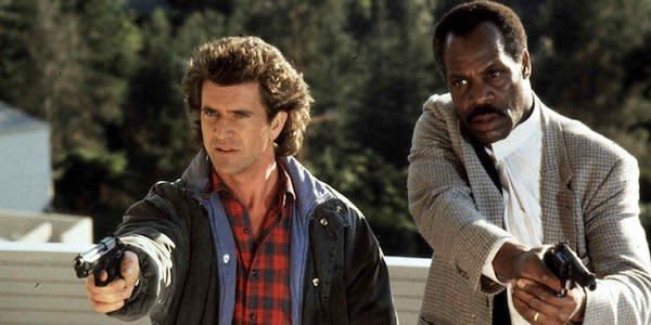 Gibson and Glover in Lethal Weapon (Credit: Warner Bros)