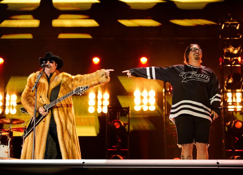Big & Rich perform with HARDY during CMA Fest at Nissan Stadium in Nashville, Tenn., Sunday, June 9, 2024.