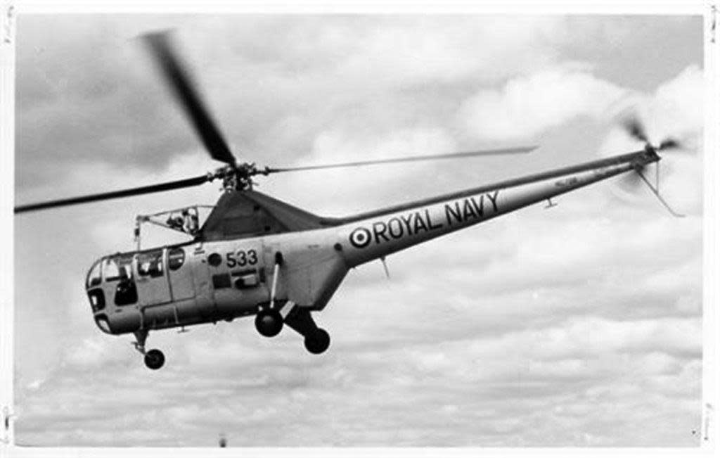 Photo of similar model Dragonfly in 1955 (Fleet air arms officers association image/PA)