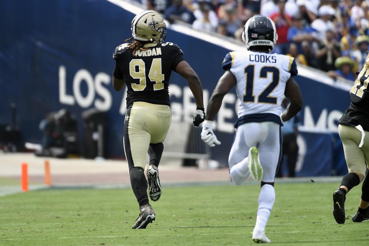 New Orleans Saints' Cam Jordan jabs referees after blown fumble call