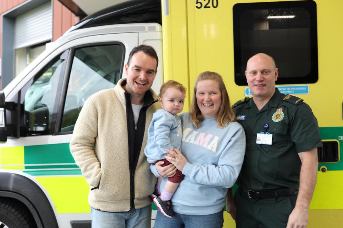 Baby Cecilia held on until she made an appearance at the doors of Chelmsford Ambulance Station <i>(Image: East of England Ambulance Service)</i>