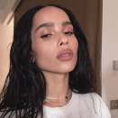 Micro braids with loose ends like Zoë Kravitz's give you the best of both worlds—braids and lived-in waves.