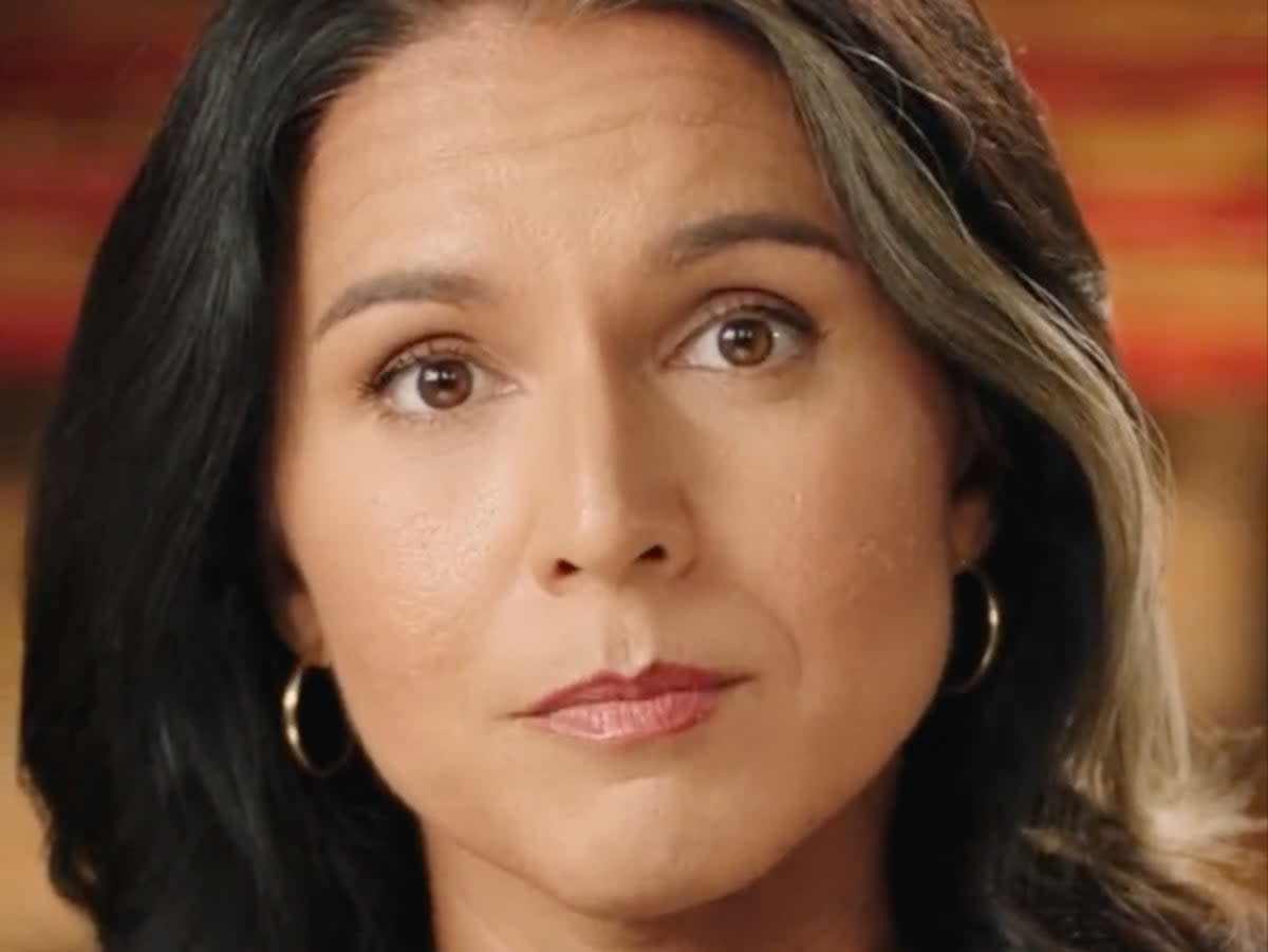 Tusli Gabbard made the announcement in a video shared to Twitter on Tuesday  (Tulsi Gabbard / Twitter)