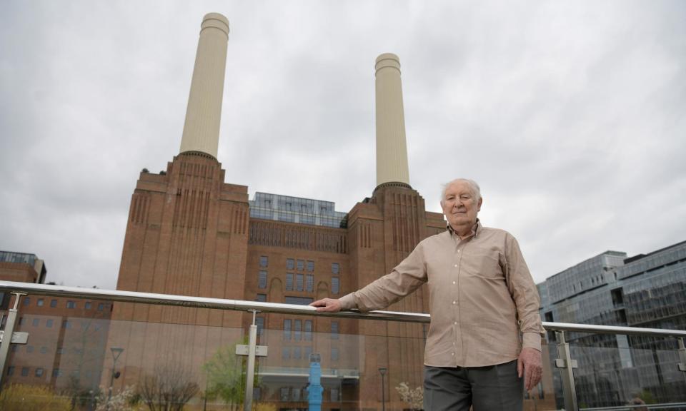 <span>Tony Belton, a local councillor since 1971, in front of the refurbished Battersea power station. He says the site used to be ‘a desert’.</span><span>Photograph: Christian Sinibaldi/The Guardian</span>