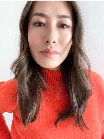 Melissa Leong in a red winter jumper