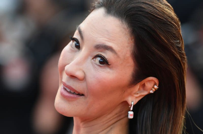 Michelle Yeoh and her husband, Jean Todt, celebrated after Todt's son Nicolas welcomed a daughter with his wife Darina. File Photo by Rune Hellestad/ UPI