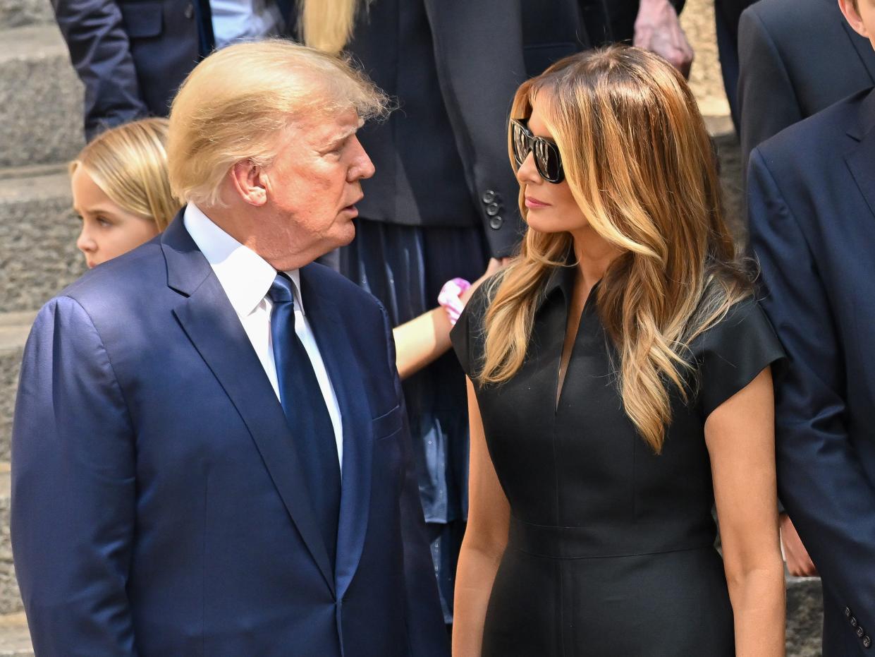 donald trump melania trump funeral