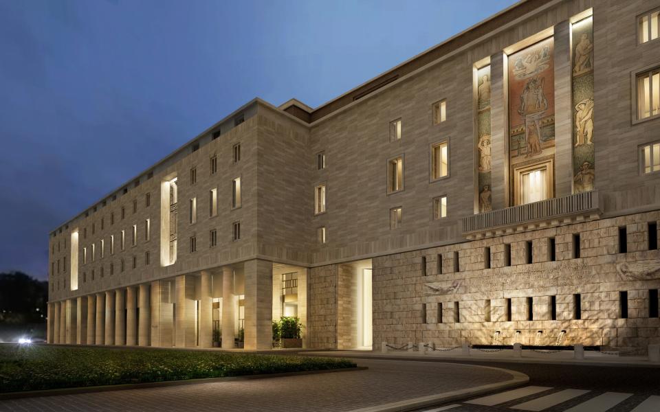 A publicity shot of the new Bulgari Hotel in Rome 