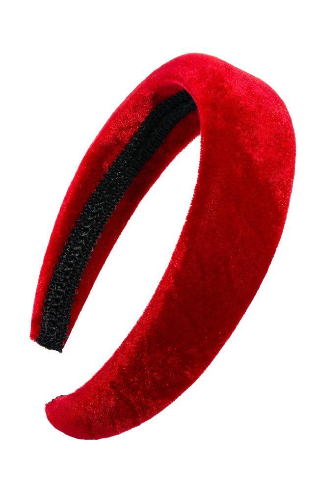 Get <a href="https://franceluxe.com/products/l-erickson-velvet-padded-headband-velvet?gclid=Cj0KCQiA962BBhCzARIsAIpWEL03H16zSSBiA4dKvEwYOA0RK7ES5PGYBb7YR4nz_aH9GtDvbJEBfroaAn46EALw_wcB&amp;variant=30958778515544" target="_blank" rel="noopener noreferrer">the France Luxe velvet padded headband for $24</a>.