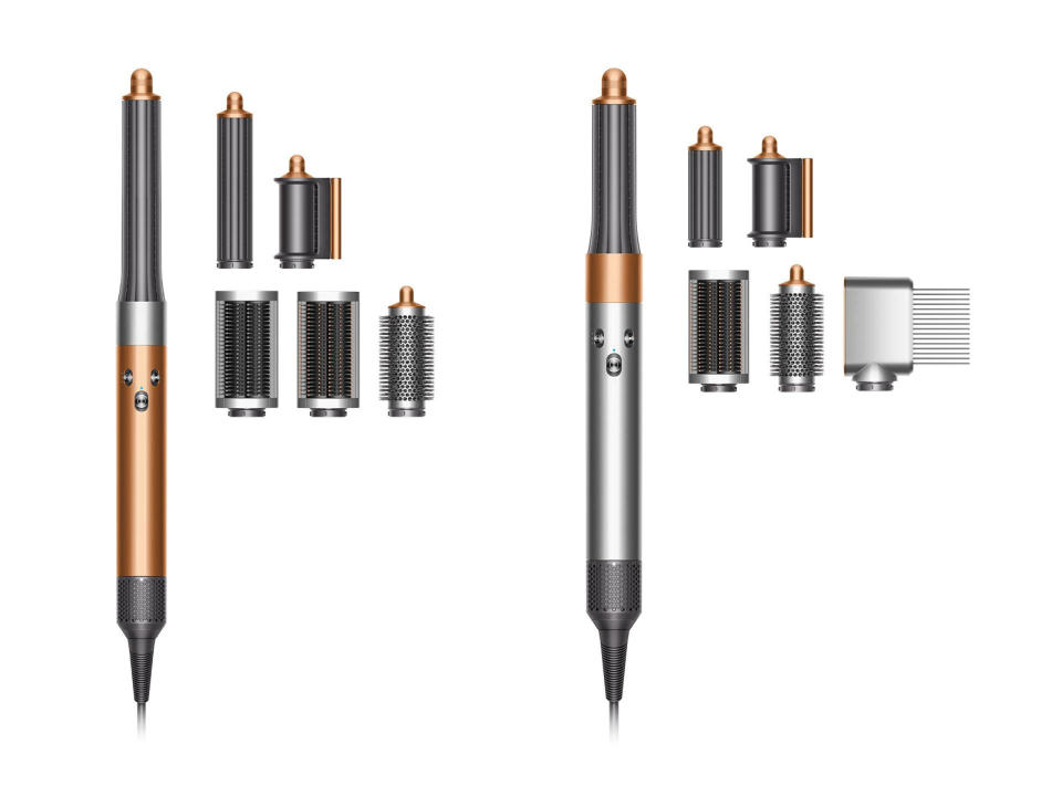 The Dyson Airwrap Multi-Styler in Complete Long (L) and Complete Coily/Curly options (R). - Credit: Courtesy of Dyson