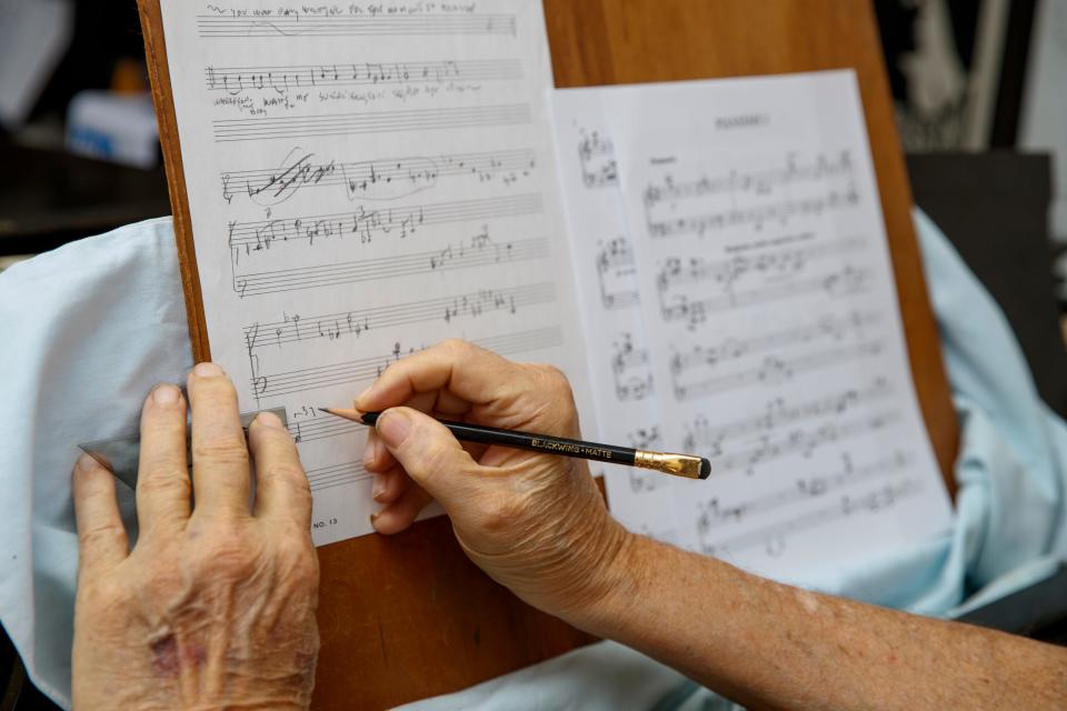 Composer Stanley Walden, inside his home in Palm Springs, Calif., on August 1, 2022. 