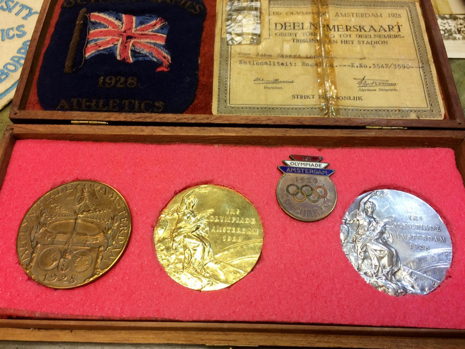 Jack London's Olympic bronze and silver plus a medal his uncle had gold plated. (SWNS)