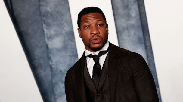 PHOTO: Actor Jonathan Majors attends the Vanity Fair 95th Oscars Party at the The Wallis Annenberg Center for the Performing Arts in Beverly Hills, California on March 12, 2023. (Michael Tran/AFP via Getty Images)