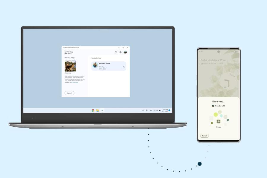 Cómo usar Nearby Share, el "AirDrop de Android", en Windows