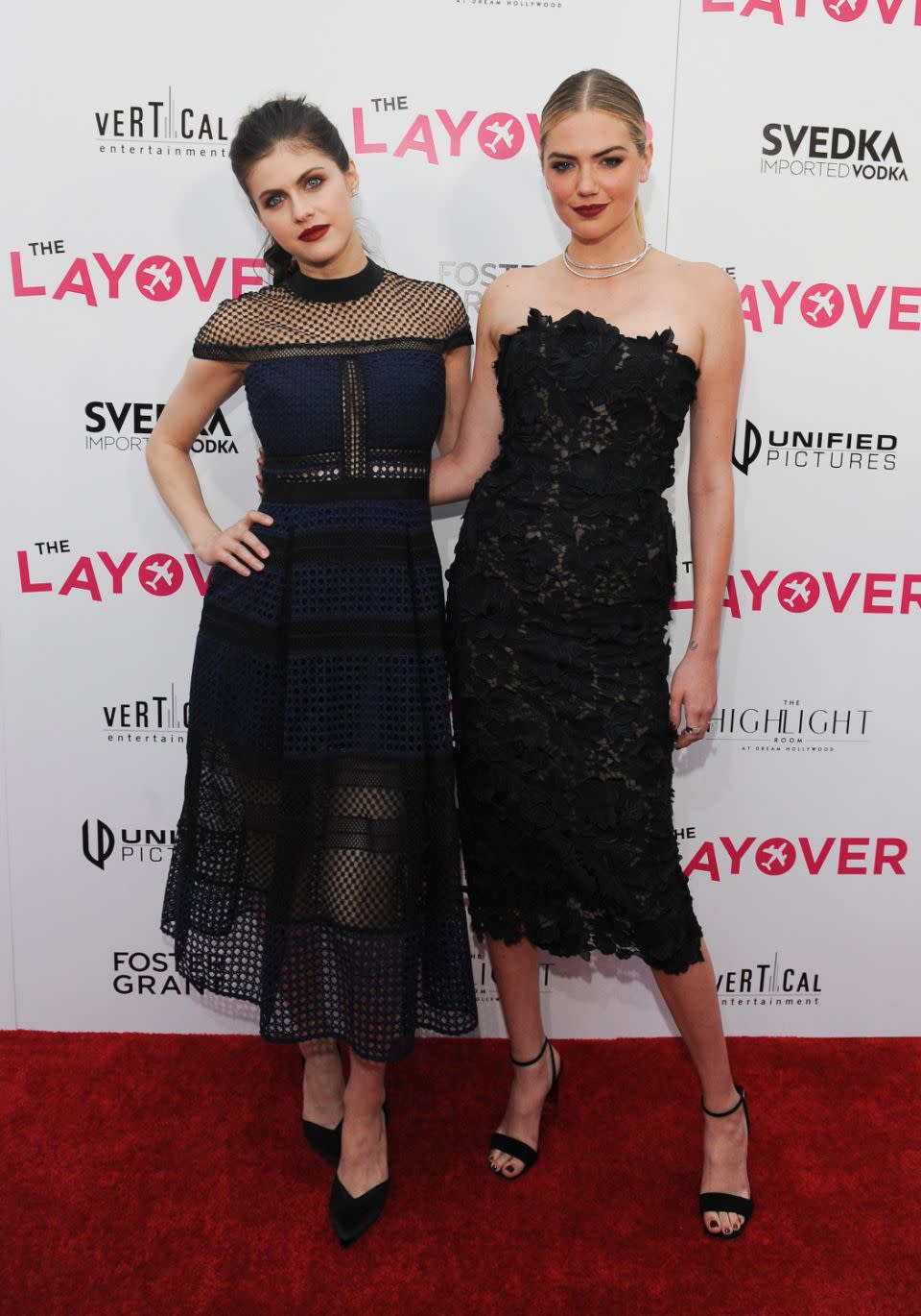 Alex's hit film The Layover co-starring Kate Upton is now available on DVD. They are pictured here together at the premiere last year in August. Source: Getty