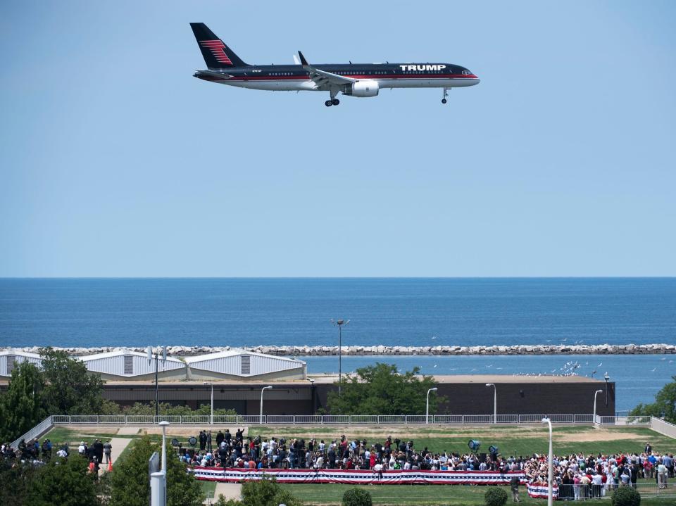 Trump Boeing 757 private jet