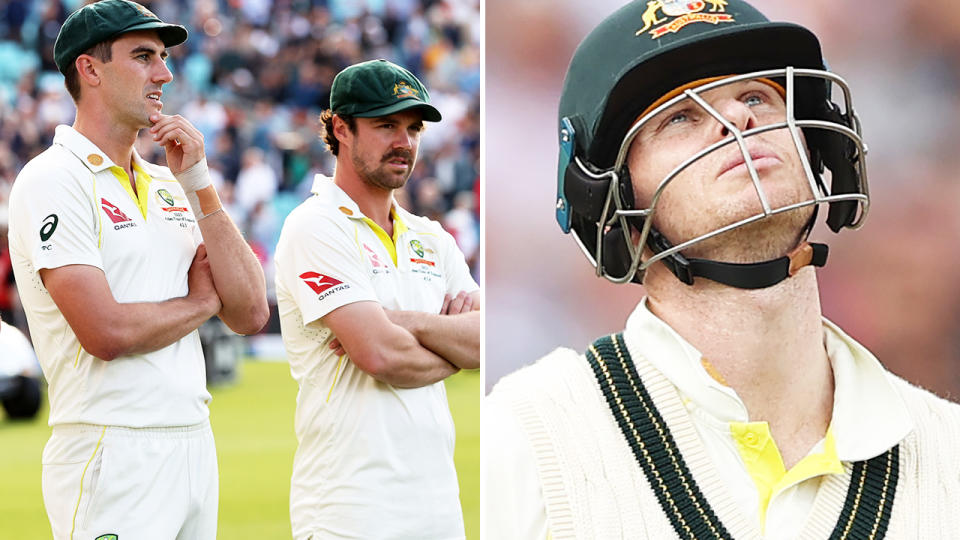 Pat Cummins, Travis Head and Steve Smith in the fifth Ashes Test.