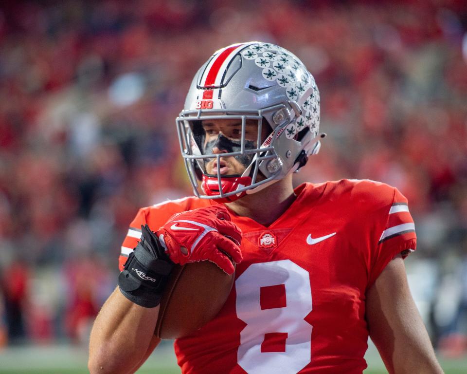 Ohio State's Cade Stover, a 2018 Lexington High School graduate, will headline a star-studded Nike Football camp in Mansfield in June. [George F Fleiner Jr./News Journal file]