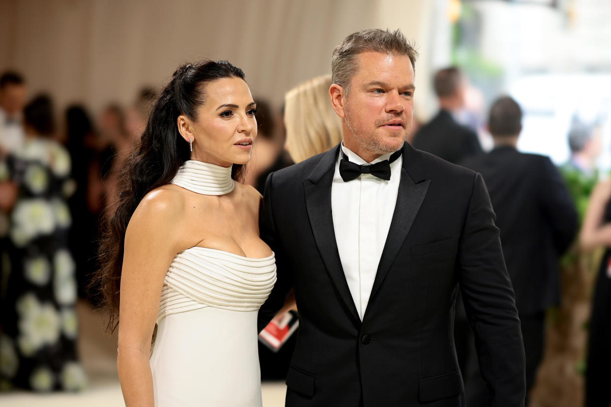 Luciana Damon and Matt Damon attend The 2024 Met Gala Celebrating 