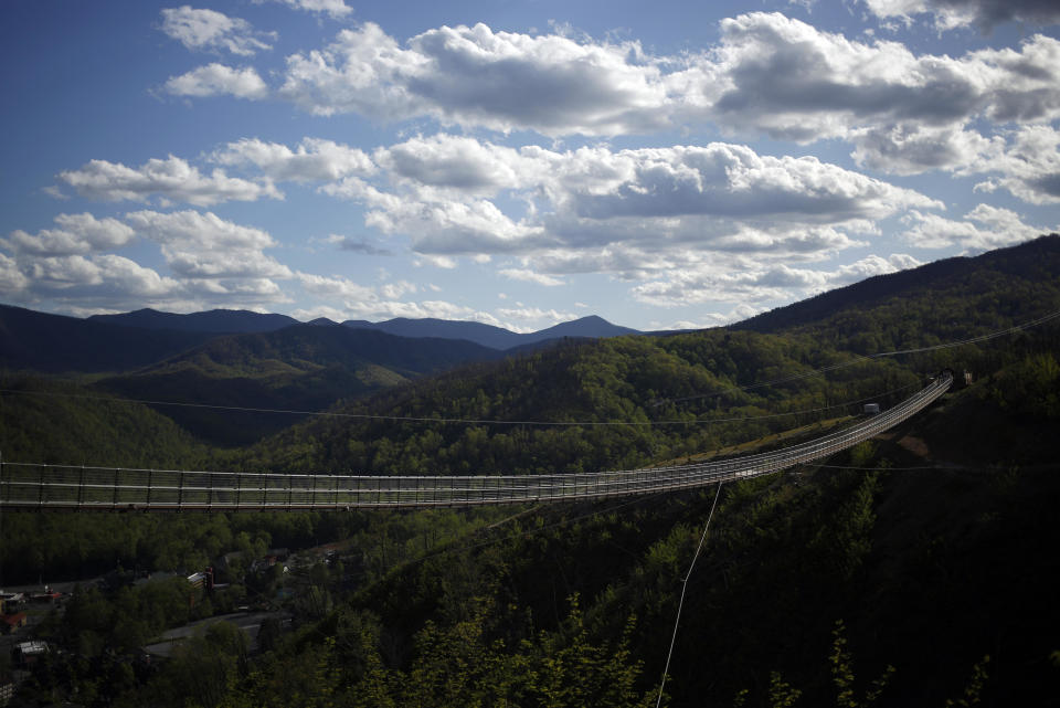 Skybridge in Gatlinburg, Tennessee, on April 21, 2020.  / Credit: Luke Sharrett/Bloomberg via Getty Images  